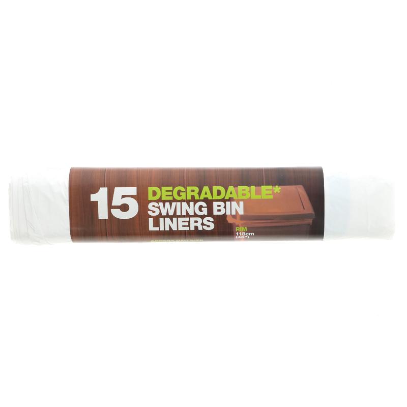 TUF-SWING_85 D2w Degradable Swing Bin Liners Pack of 15 - Image 1