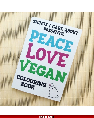 colour book Peace Love Vegan colouring book and Gratitude journal - Image 1