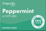 Peppermint soap bar with poppy seeds by Friendly Soap