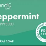 Peppermint soap bar with poppy seeds by Friendly Soap