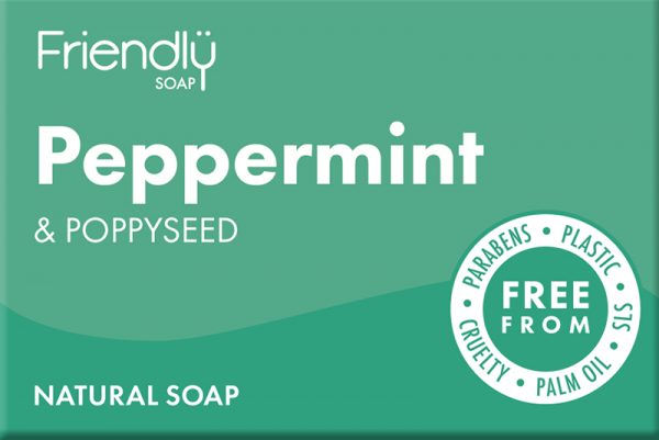 Peppermint soap bar with poppy seeds by Friendly Soap Peppermint soap bar with poppy seeds by Friendly Soap