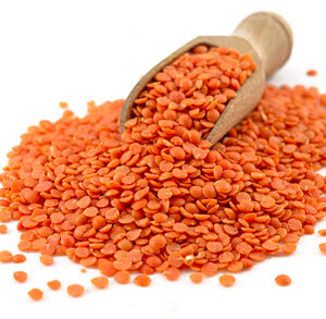 Red lentils, plastic free from our scoop shop