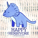 "Happy Herbivore" Vinyl Sticker