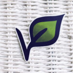 "V with Leaf" Vegan Symbol Vinyl Sticker