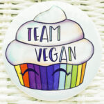 Fridge Magnet "Team Vegan" (Cupcake)