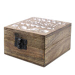 Whitewashed Wooden Box - Medium Size - Image 3