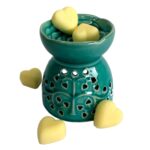 Essential Oil Burner "Tree of Life" in Teal Blue - Image 3