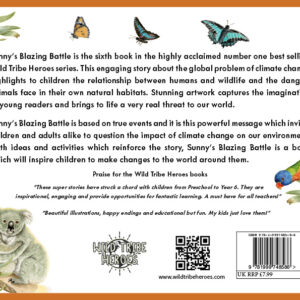 Back cover of Sunny's Blazing Battle book