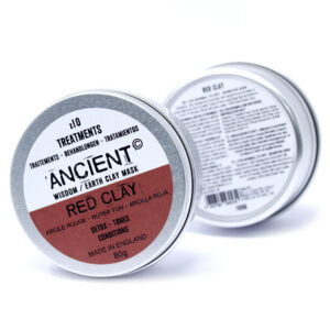 Image of front and back of tins of red clay