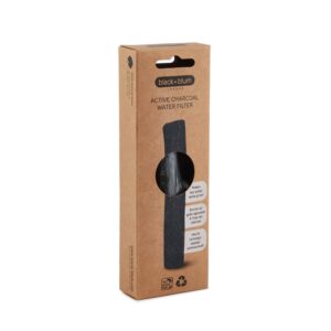 Brown cardboard box containing one binchotan charcoal filter