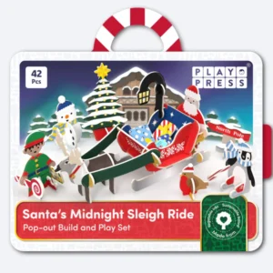Outer packaging of Santa's Sleigh Ride Pack, featuring carry handle.