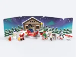 Play Press Santa's Sleigh Ride Set opened out with background scene and all small characters.