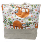 Sloth Rope Handled Jute Bucket Bag