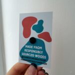 Happy Herbivore - Wooden Pin: - back of the pin