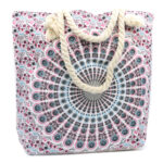 Rope Handled Mandala Print Bag - in 4 colourways - Image 3