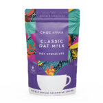 Classic Oat Milk Hot Chocolate purple pouch