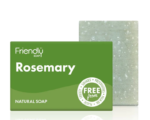 Friendly Soap Rosemary Bar - Green box with soap on display