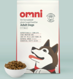 Omni Complete Vegan Dog Food - White bag with image of dog