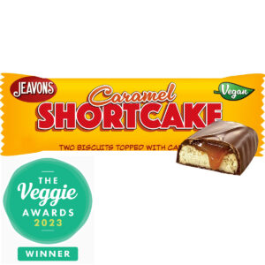 Jeavons Caramel Shortcake Chocolate Bar in yellow wrapper