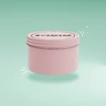 Overherd Powder Tin in pink with embossed lid